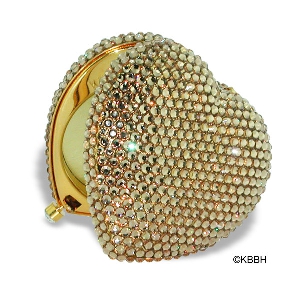 Gold Heart Double Mirror