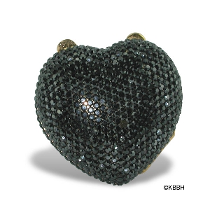Hematite Heart Pillbox