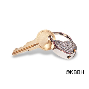 Crystal Heart Key Ring