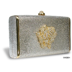 Rectangle w/ Rose in Gold